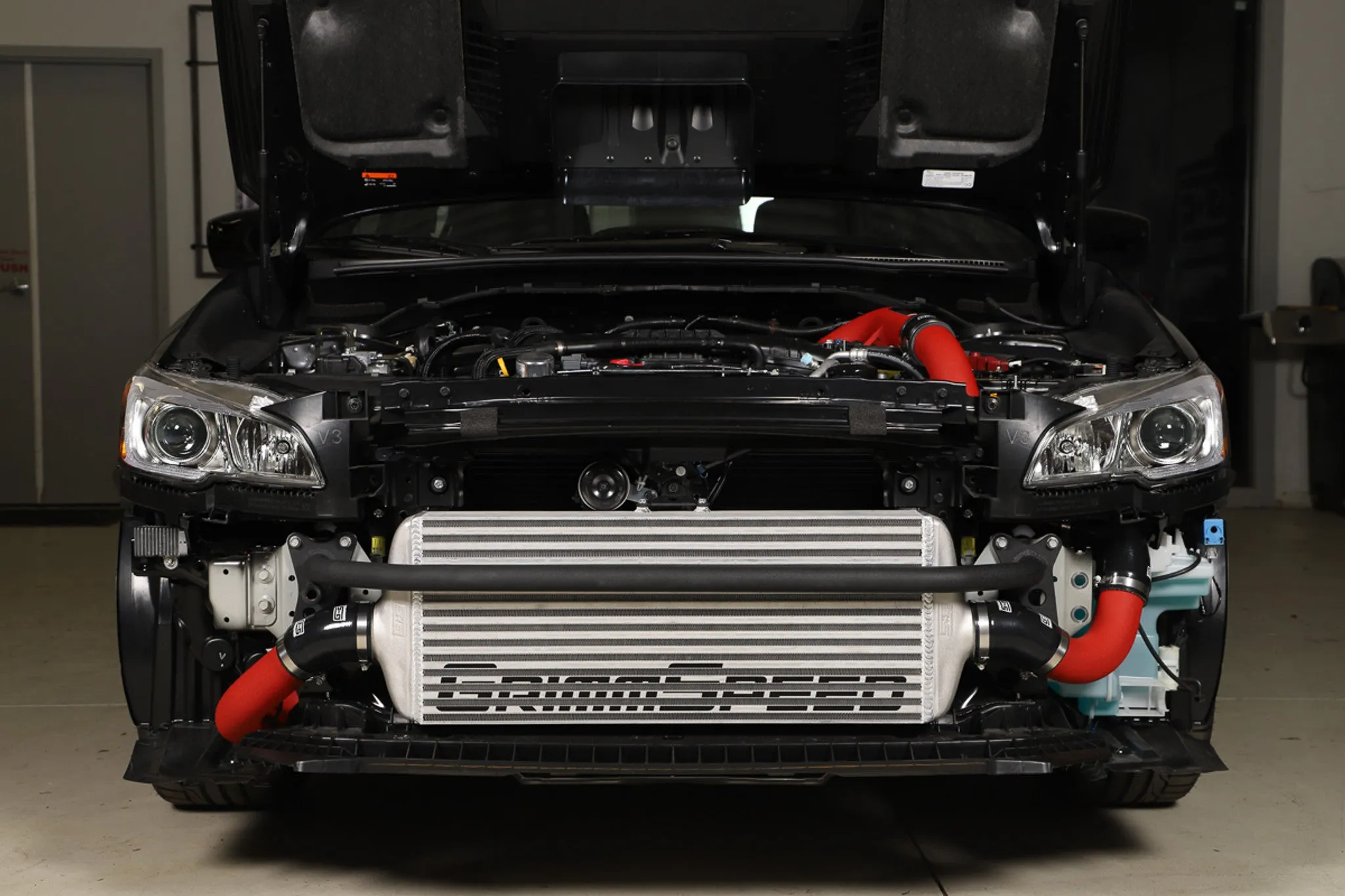 Grimmspeed Front Mount Intercooler Kit [Inc. Red Piping] - Subaru 15-21 WRX - 090238