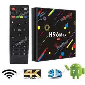 H96 MAX TV Box RK3328 Quad Core 4G   32G Android 7.1 HD Smart TV Box Dual WiFi BT4.0 Smart Media Player