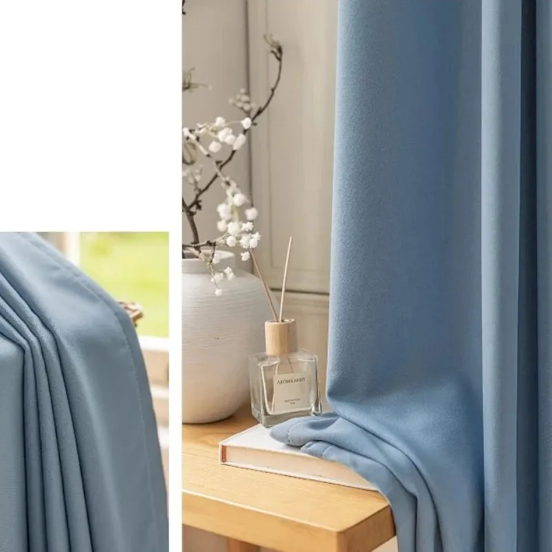 Halle Cream Japandi Cotton Linen Blackout Custom Curtain