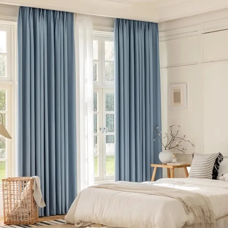 Halle Cream Japandi Cotton Linen Blackout Custom Curtain