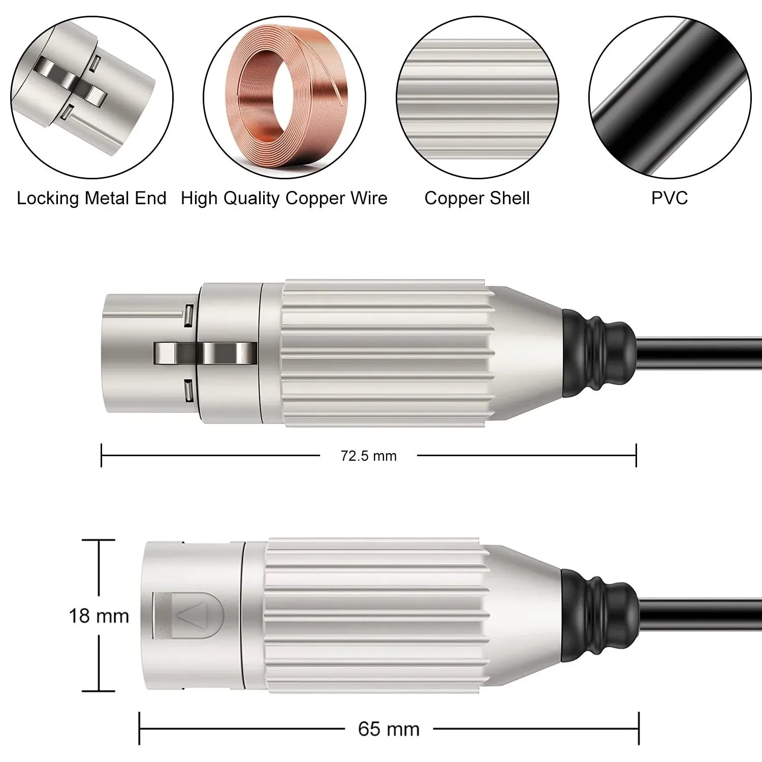High Quality XLR Cable Male To Female Audio Output to Input for KTV Microphone Hridz