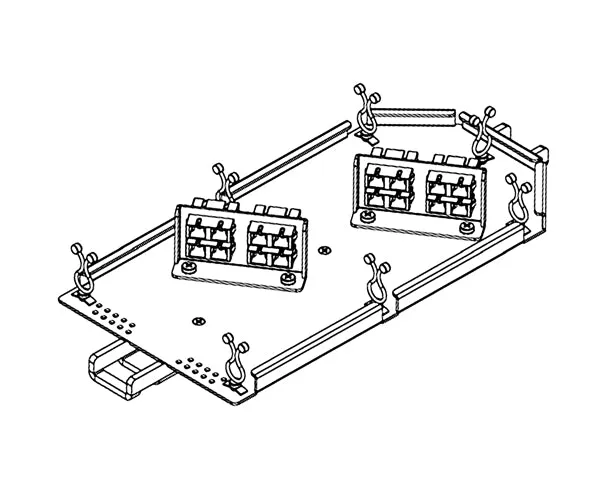 Interconnect Module with 8 SC/UPC Duplex Bulkheads - FB23-4381-288DE Dome Enclosure Compatible