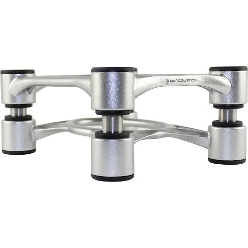 IsoAcoustics ISOAPERTA20SI APERTA 200 Aluminum Acoustic Isolation Speaker Stand (Pair, Silver)