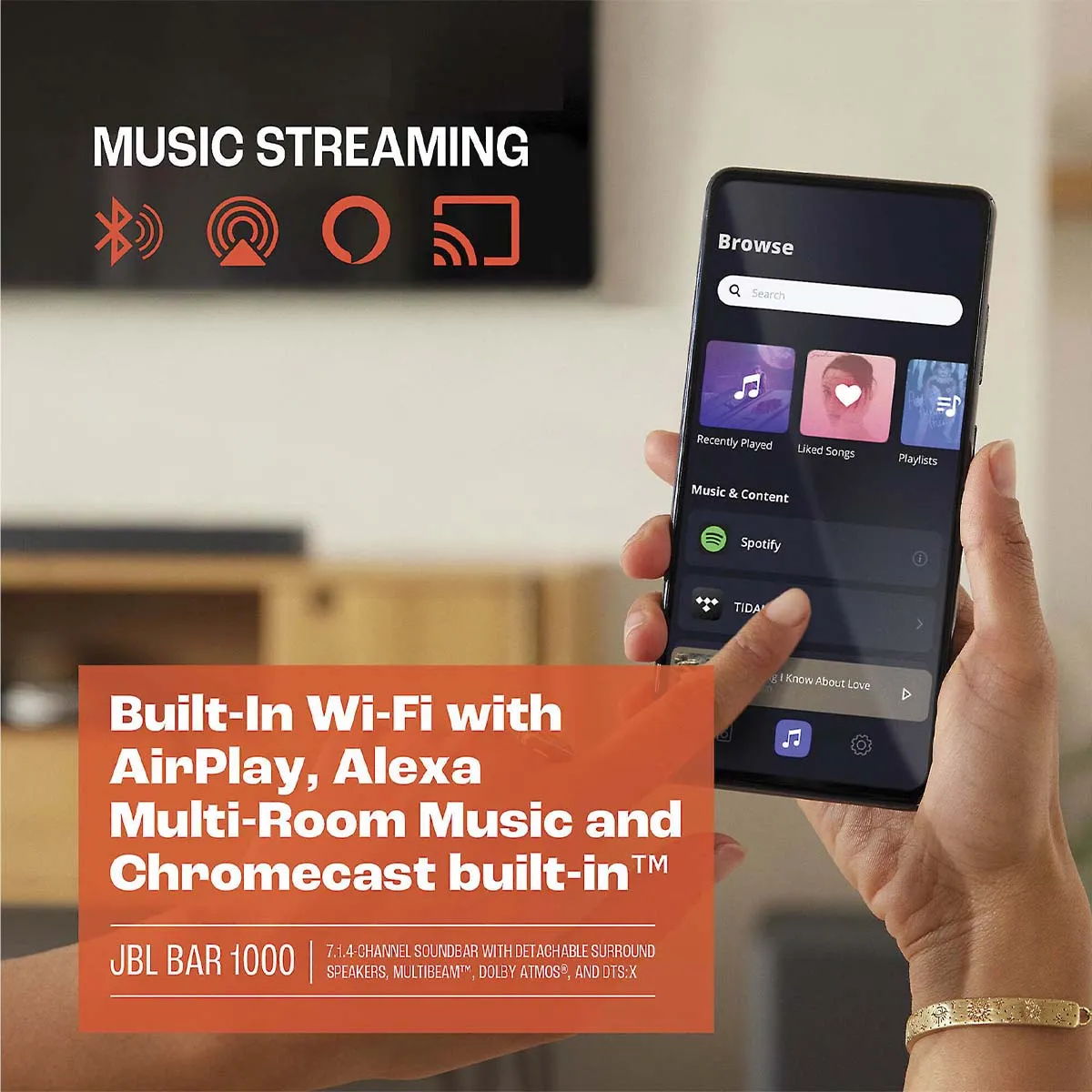JBL Bar 1000 7.1.4 Soundbar with Wireless Subwoofer