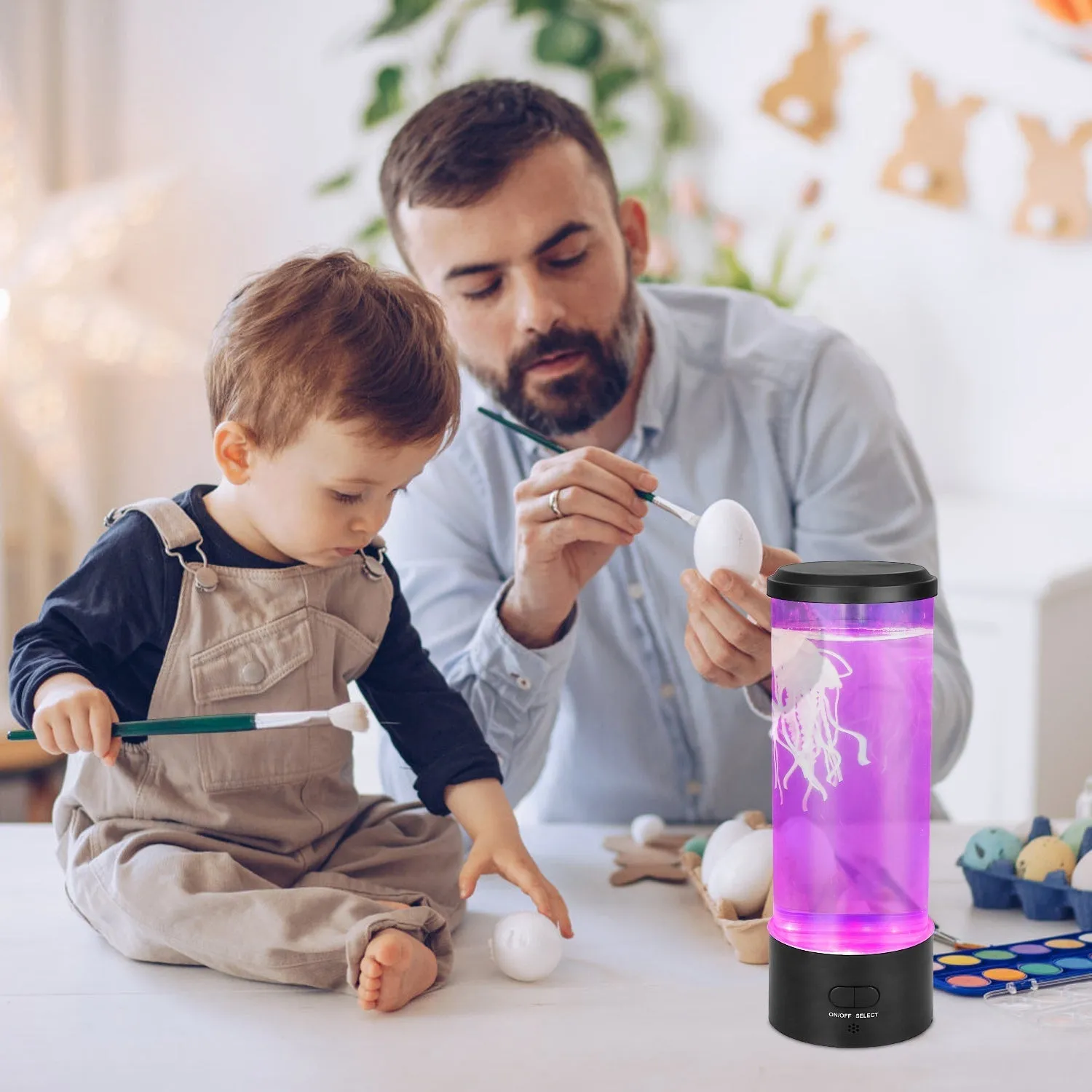 Jellyfish Lava Lamp Multicolor Changing Mood Night Light
