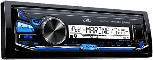 JVC KD-X33MBS Mechless Bluetooth Marine Radio and two pairs of CS-DR6201MW 6.5" White Marine Coaxial Speakers