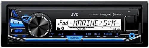 JVC KD-X33MBS Mechless Bluetooth Marine Radio and two pairs of CS-DR6201MW 6.5" White Marine Coaxial Speakers