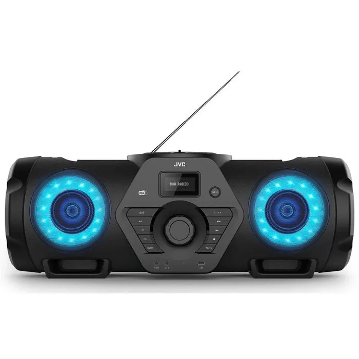 JVC RVNB300DAB 60W Portable CD BoomBlaster with USB, DAB and Bluetooth