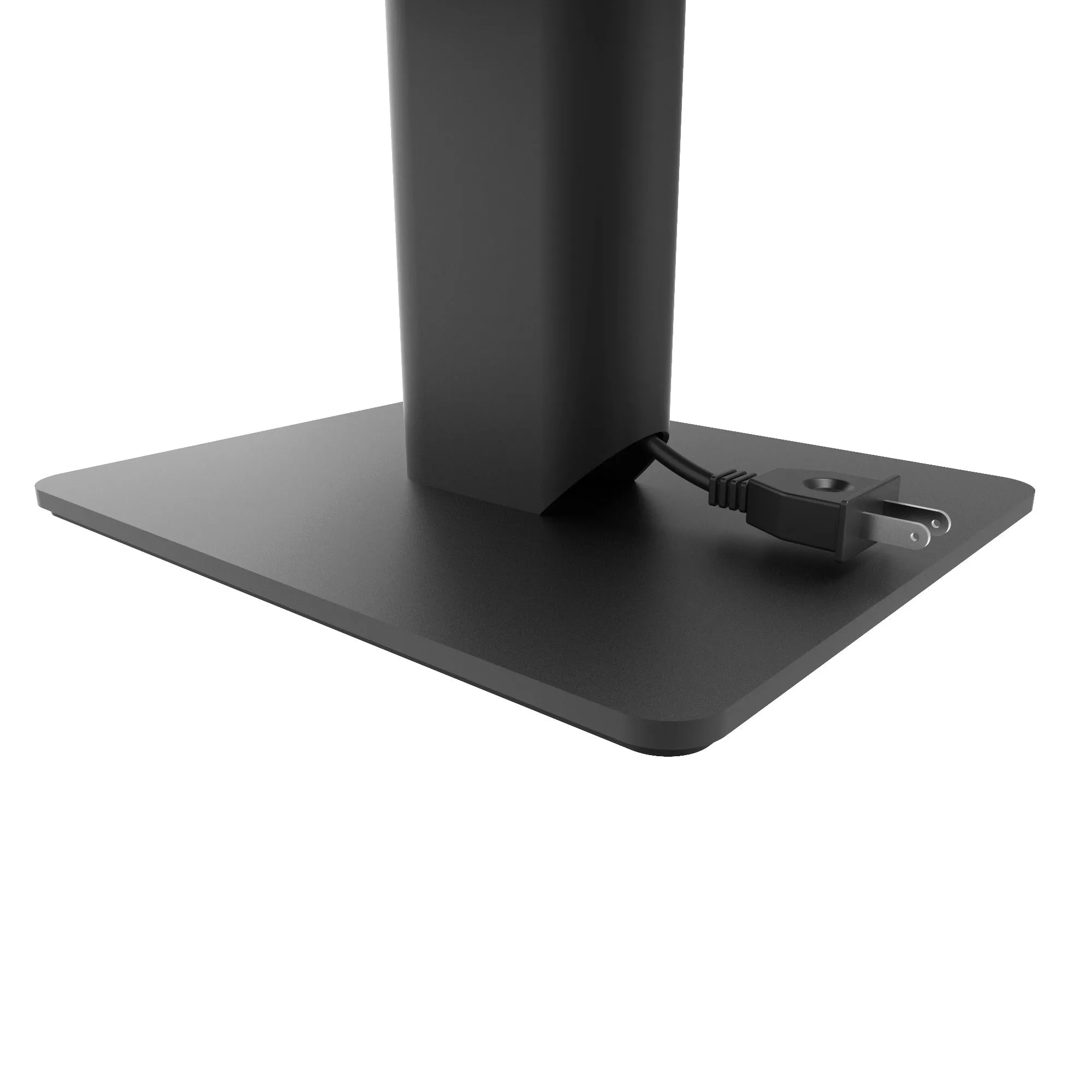 Kanto YU4 140W Powered Bookshelf Speakers with Bluetooth and Phono Preamp - Pair, Bamboo with SP6HD Black Stand Bundle