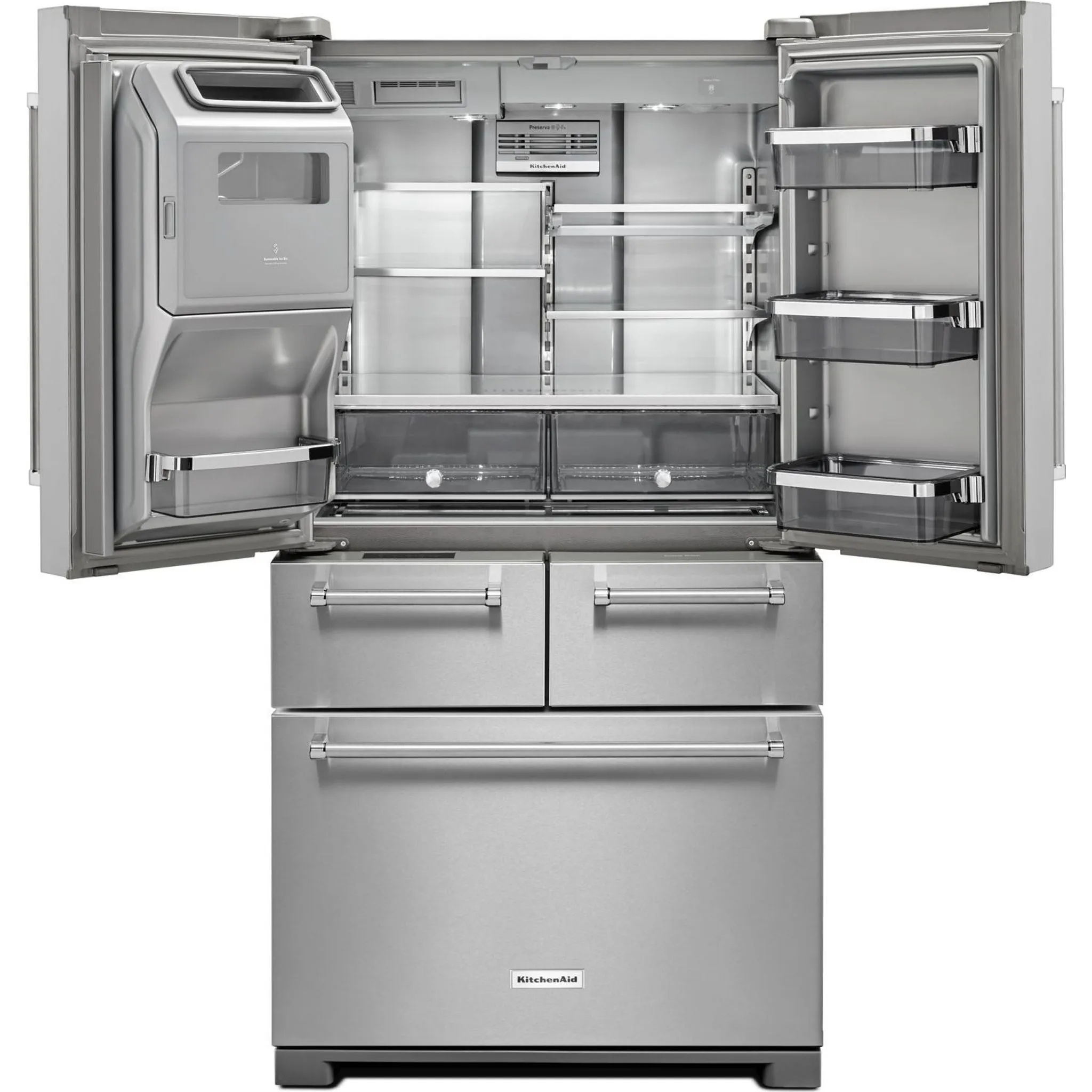 KitchenAid  25.8 cu. ft. 36" Multi-Door Freestanding Refrigerator with Platinum Interior Design (KRMF706ESS)