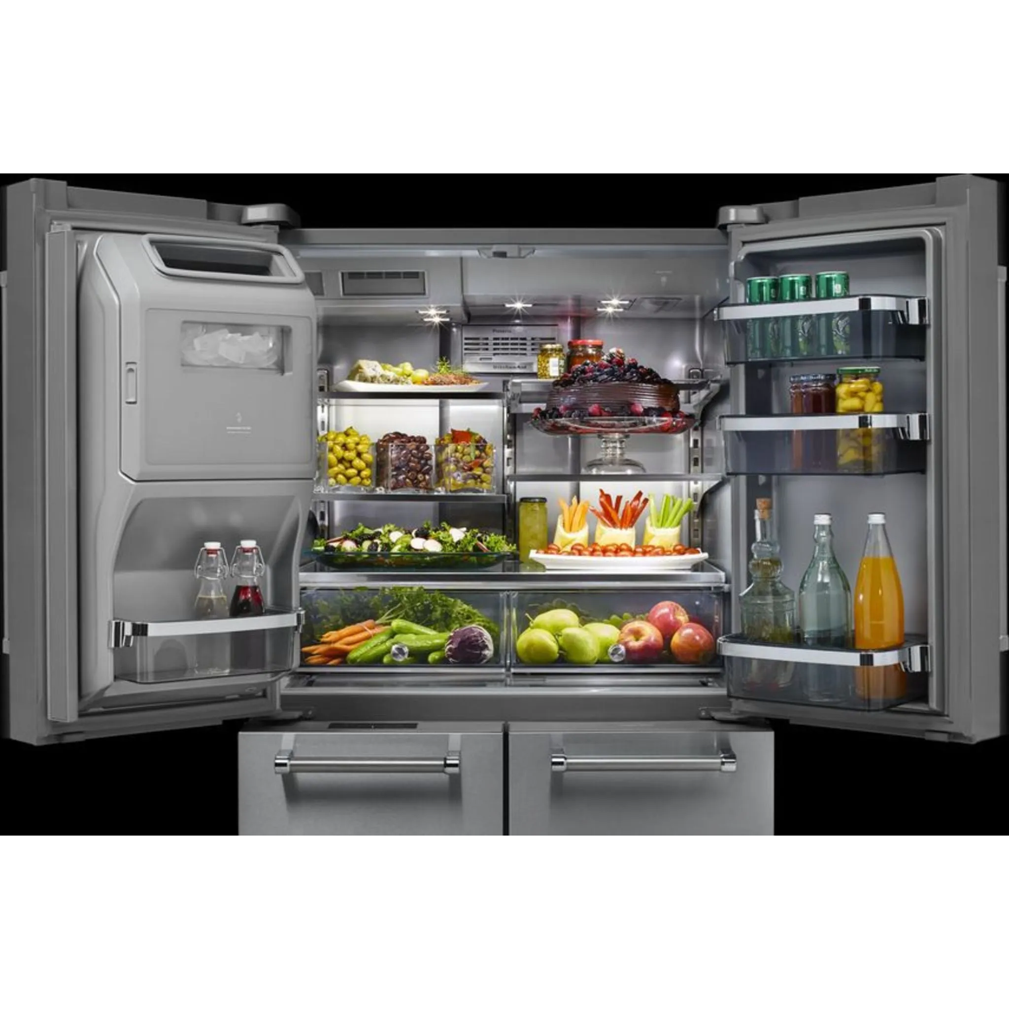 KitchenAid  25.8 cu. ft. 36" Multi-Door Freestanding Refrigerator with Platinum Interior Design (KRMF706ESS)
