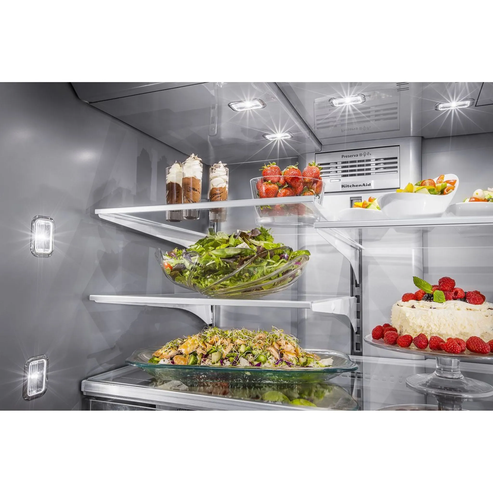 KitchenAid  25.8 cu. ft. 36" Multi-Door Freestanding Refrigerator with Platinum Interior Design (KRMF706ESS)