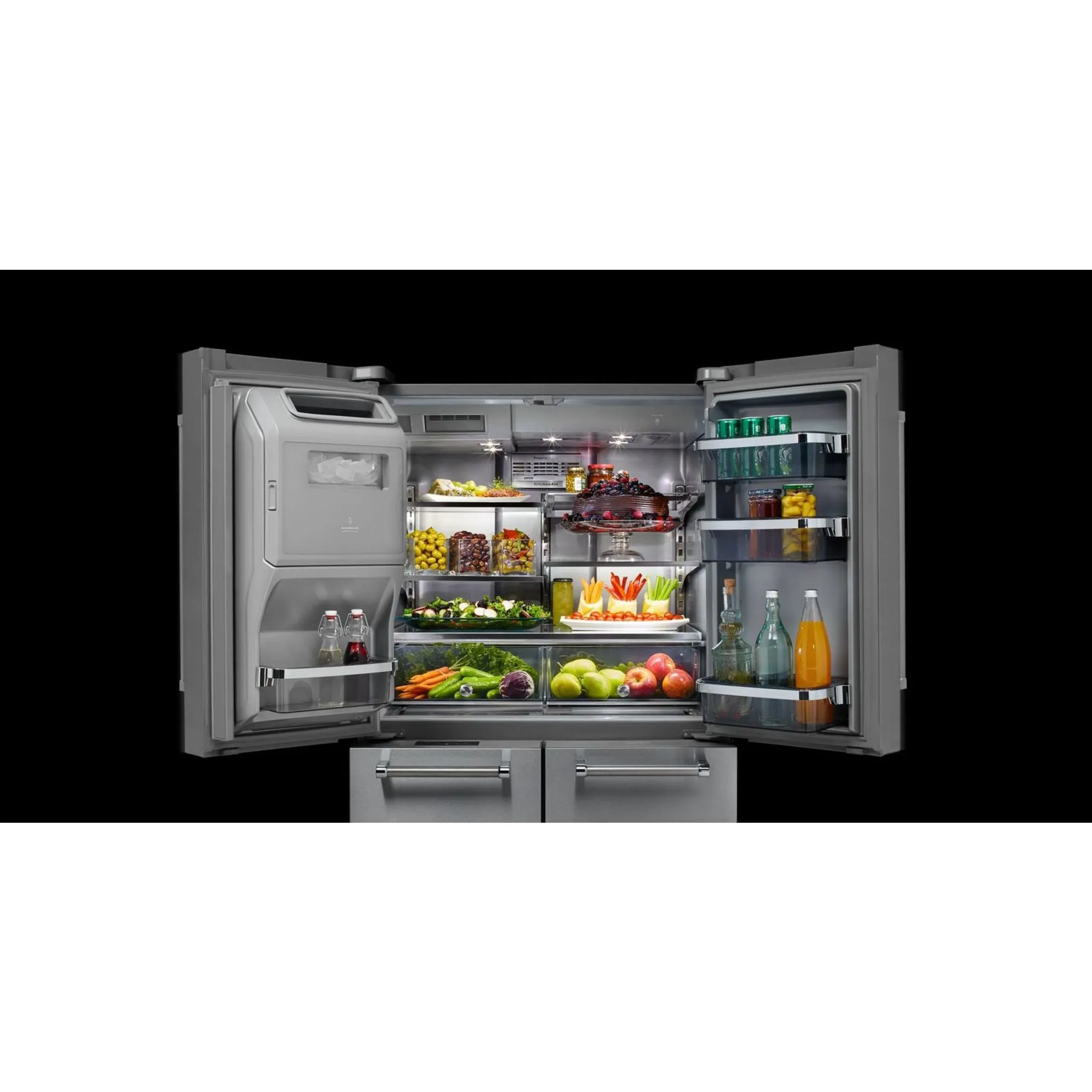 KitchenAid  25.8 cu. ft. 36" Multi-Door Freestanding Refrigerator with Platinum Interior Design (KRMF706ESS)