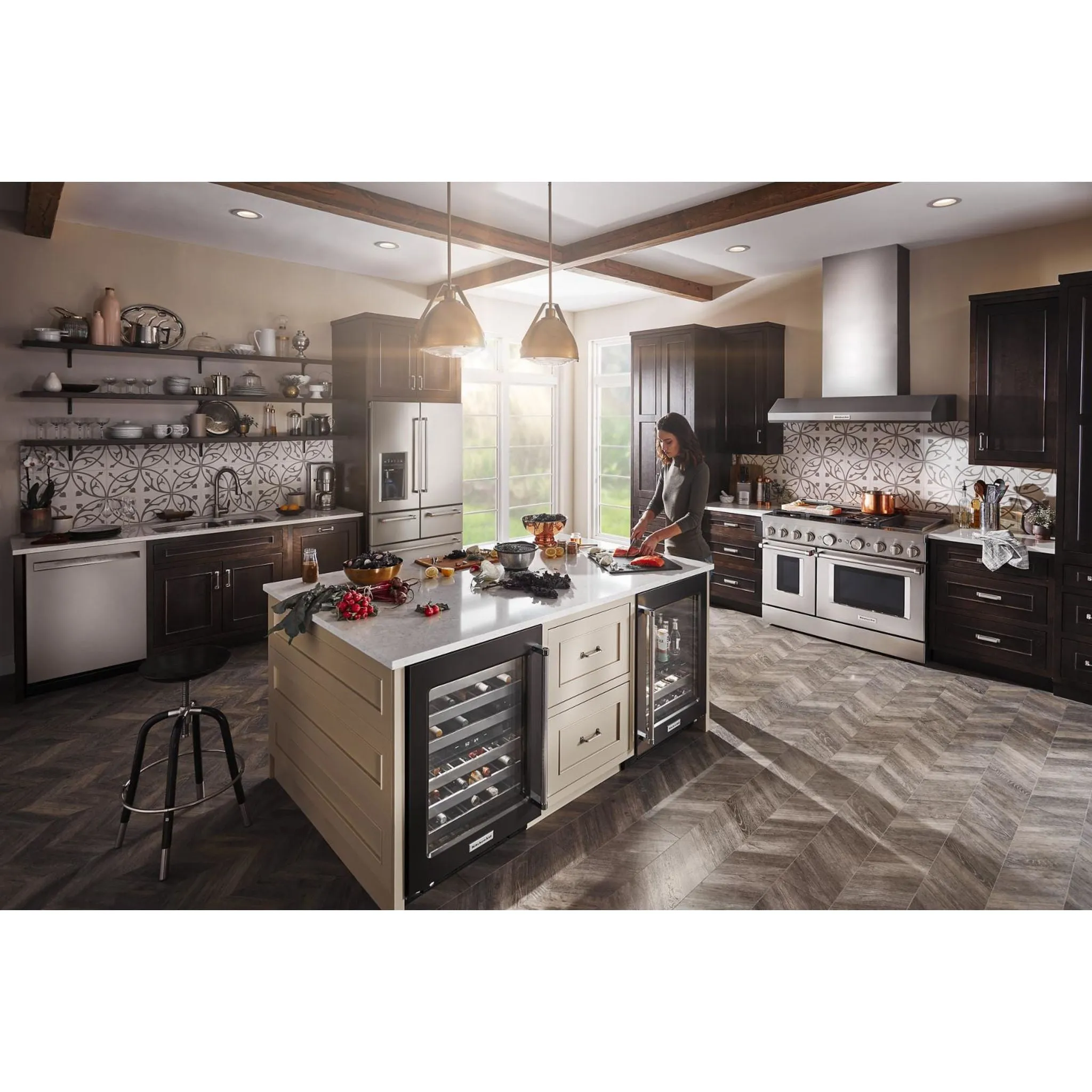 KitchenAid  25.8 cu. ft. 36" Multi-Door Freestanding Refrigerator with Platinum Interior Design (KRMF706ESS)