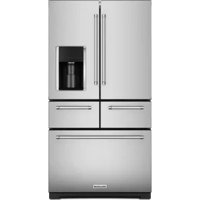 KitchenAid  25.8 cu. ft. 36" Multi-Door Freestanding Refrigerator with Platinum Interior Design (KRMF706ESS)
