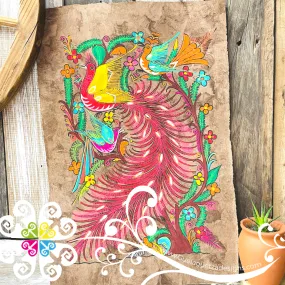 Large Fauna Designs - Amate Paintings