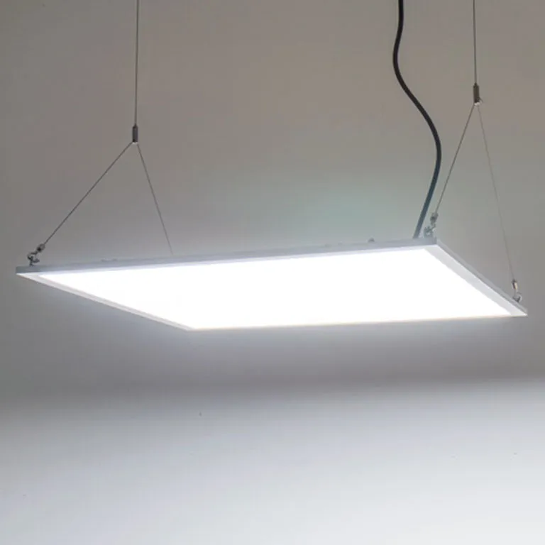 LED Panel Light Suspension Systems Kit with 4 Cables & 4 L-Brackets, Suspension Ceiling Light, Hanging Wire Light Suspension Cables Kit, for Ceiling LED Panel Light