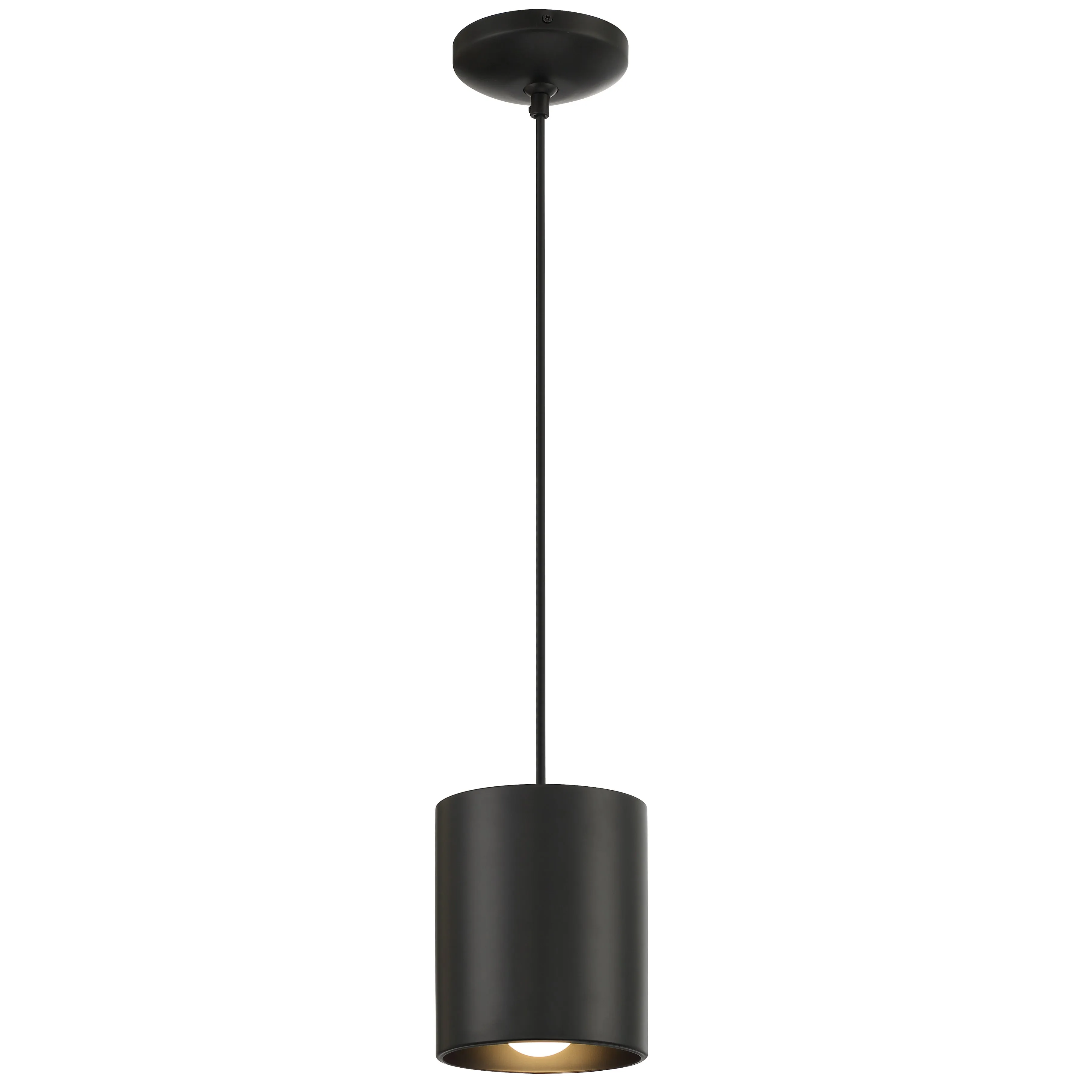 LED Pendant Light, 800 Lumens, 10W, Matte Black Finish, 120V, Pilson XL Collection