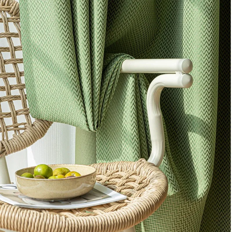 Lorelai Cotton Linen Wave Textured Blackout Custom Curtain