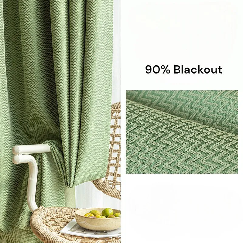 Lorelai Cotton Linen Wave Textured Curtain Swatch