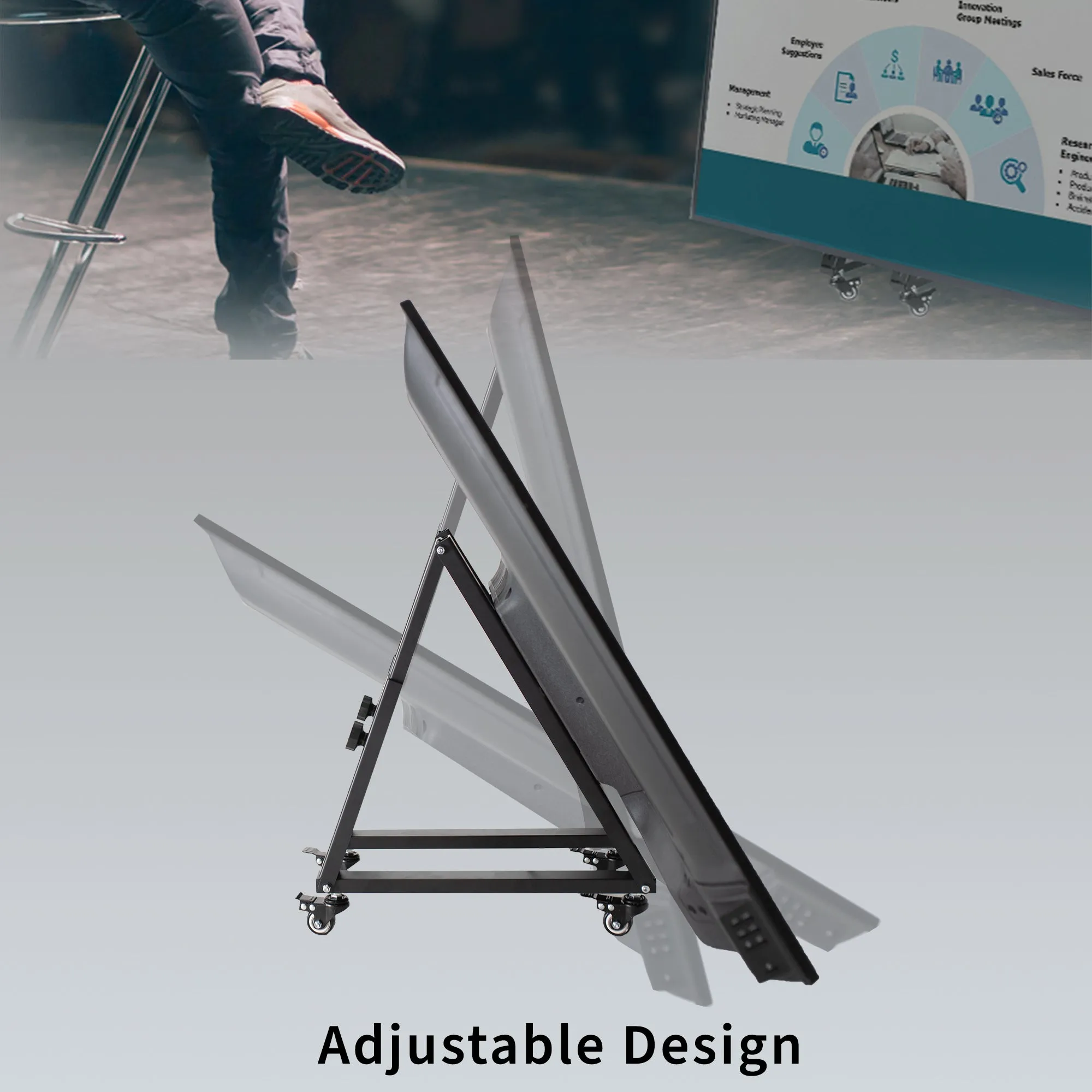 Low Height Mobile 32” to 65” TV Stand