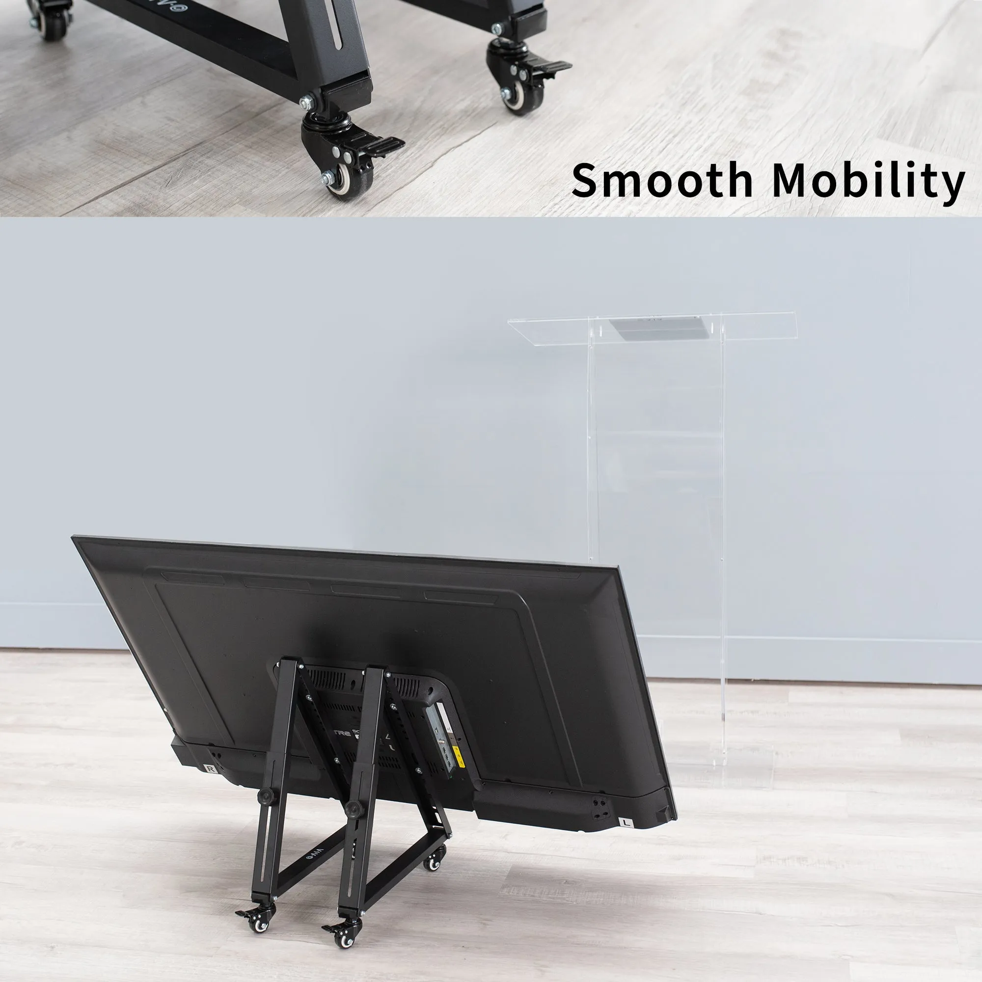 Low Height Mobile 32” to 65” TV Stand