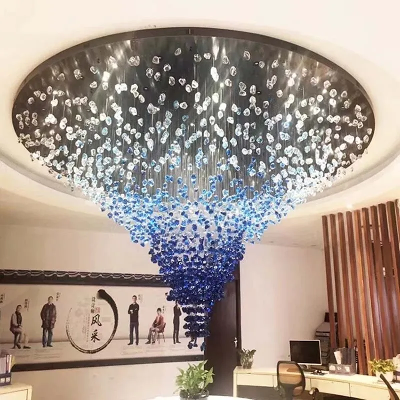 Luxury Crystal Stones LED Ceiling Chandelier