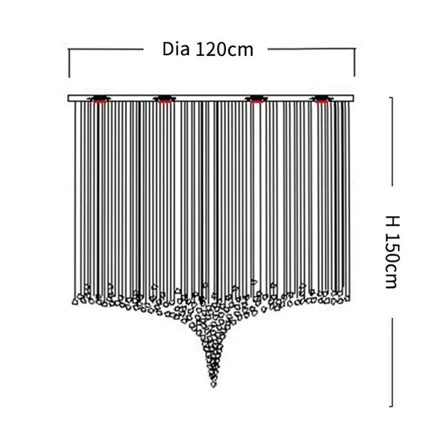 Luxury Crystal Stones LED Ceiling Chandelier