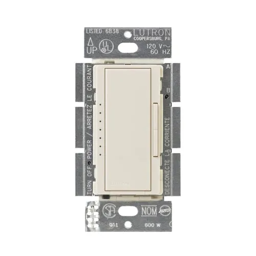 Maestro LED  Dimmer Switch, 150-Watt, Single Pole or Multi-Location, Light Almond