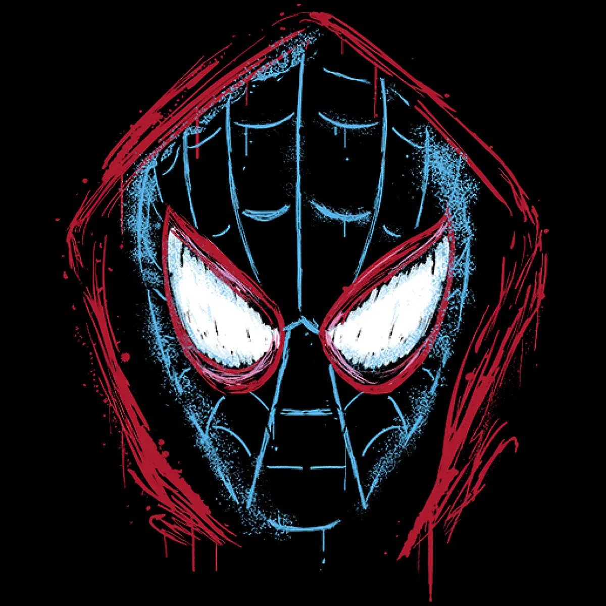 Marvel Spider-Man Into The Graffiti Verse Black T-shirt Gift For Spider Man Fan