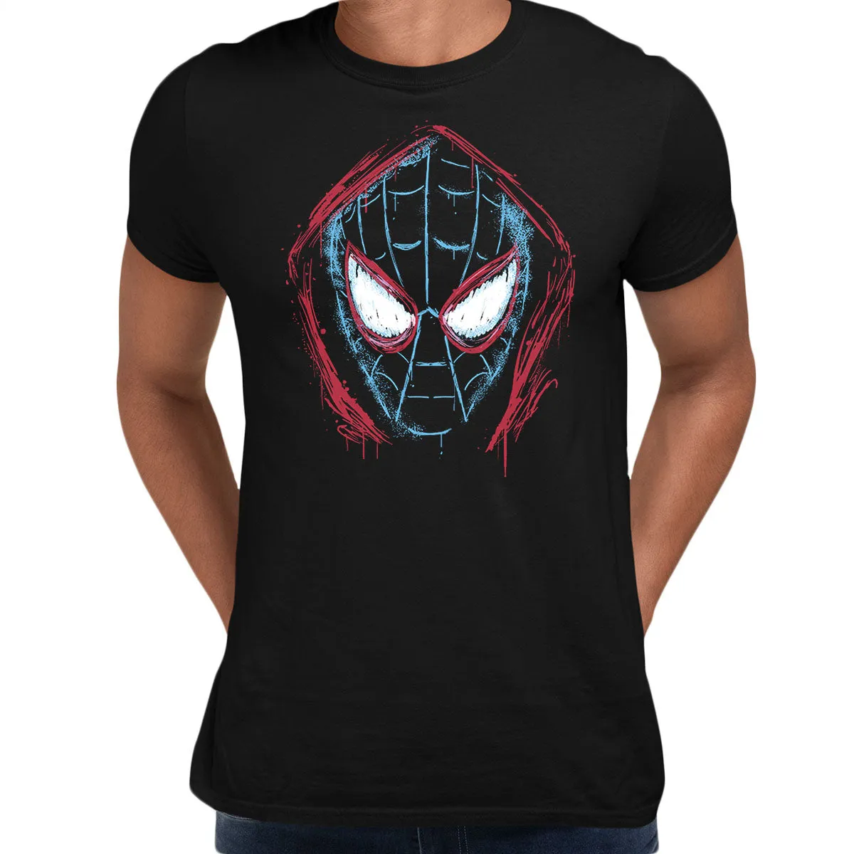 Marvel Spider-Man Into The Graffiti Verse Black T-shirt Gift For Spider Man Fan