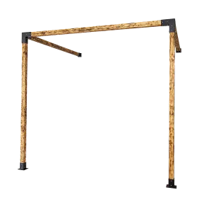 Matte Black Heavy-Duty Steel Pergola Brackets Set