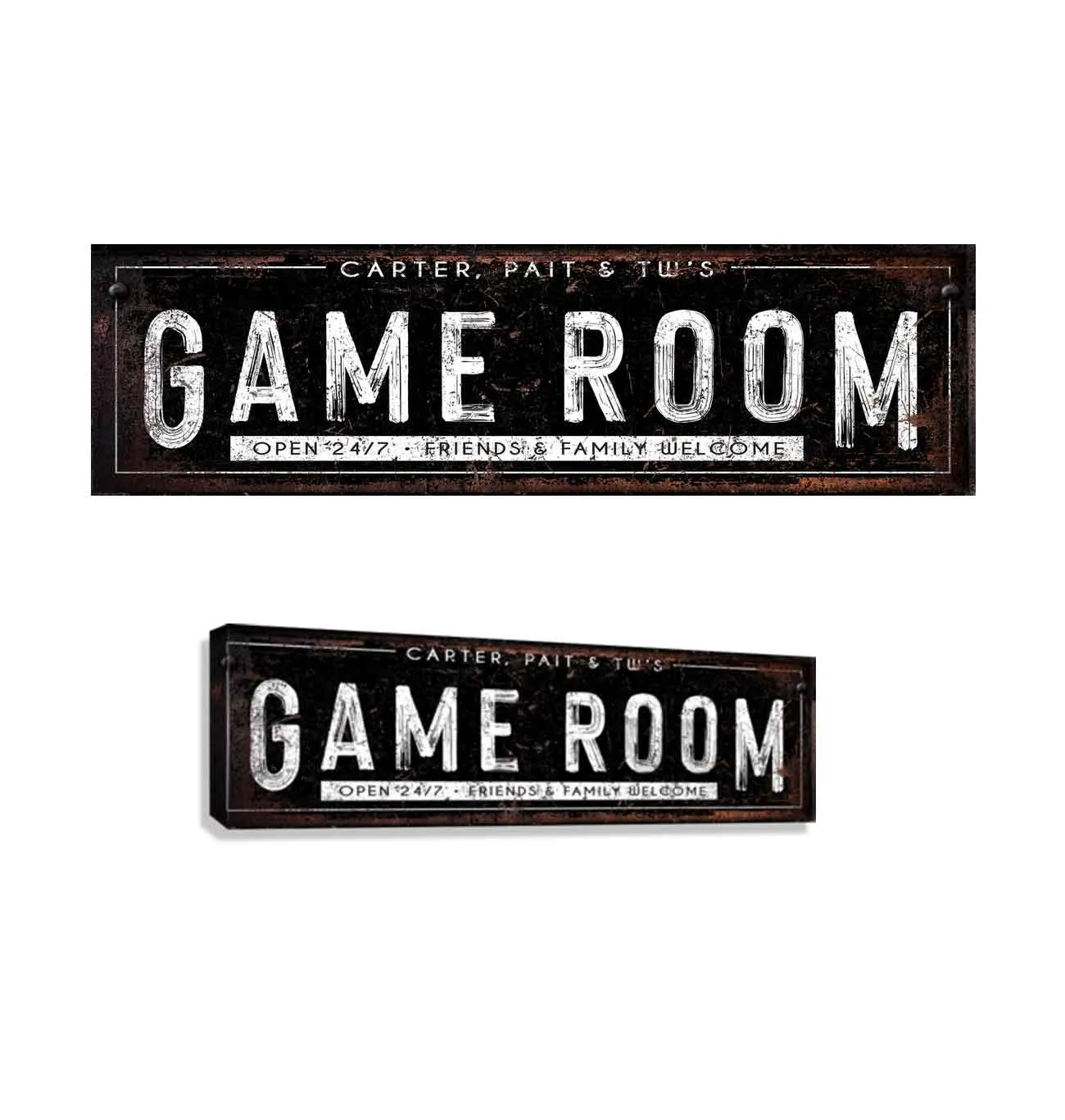 Media Room Decor - Game Room Sign Personalized