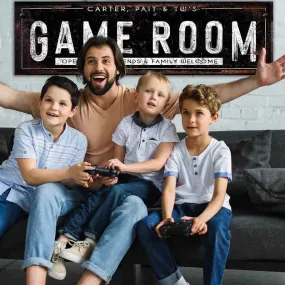 Media Room Decor - Game Room Sign Personalized