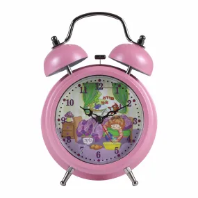 Modeh Ani Singing Alarm Clock Bell - Girl Pink 4.5x4.5 x 13/4" (6 PP)