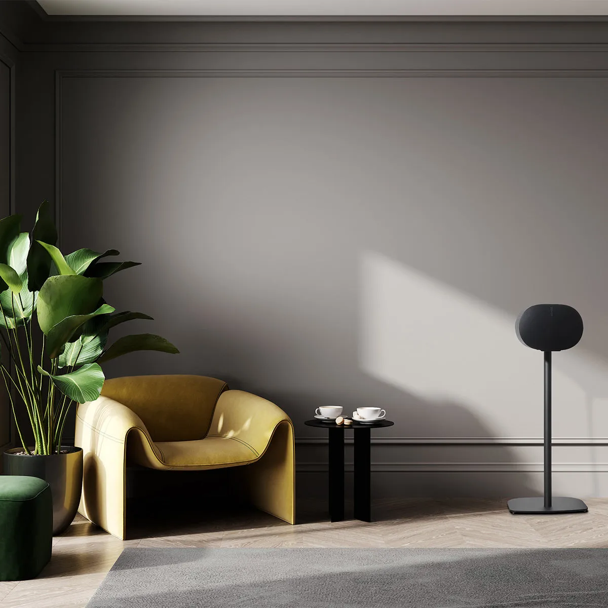 Mountson Fixed-Height Floor Stand for Sonos Era 300 - Each (Black)