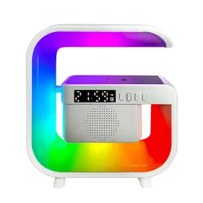 Multifunction Wireless Charger Stand Bluetooth 5.0 Speaker Fm Tf Rgb Night Light Fast Charging Station For Xiaomi Iphone Samsung