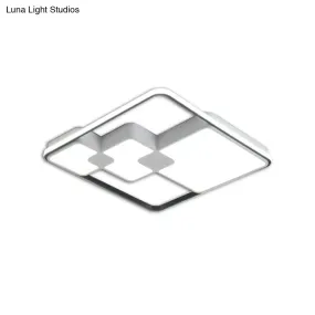 Nordic Style Acrylic LED Ceiling Light - Warm/White Lighting, 18"/23.5" Width