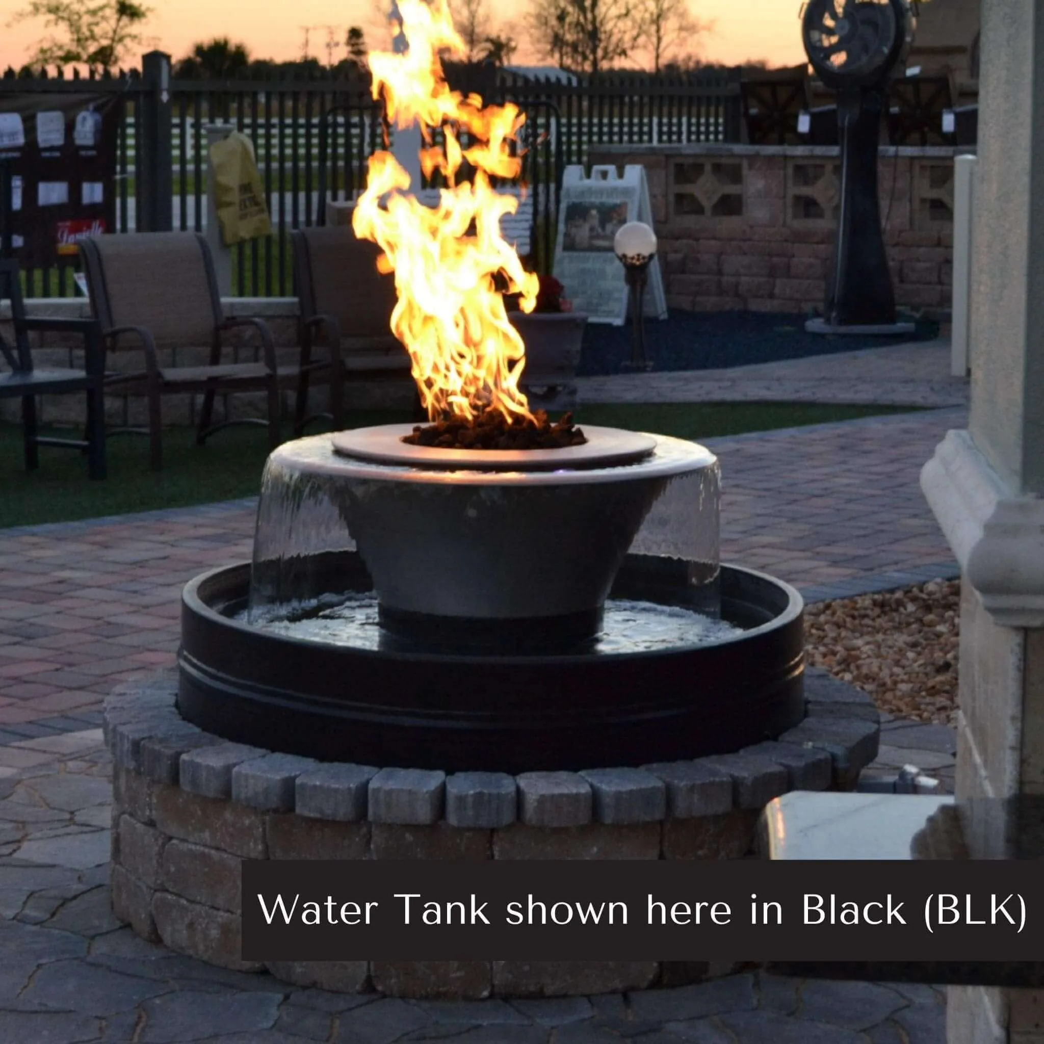 Olympian Round Fire & Water Fountain 360° Spill - The Outdoor Plus