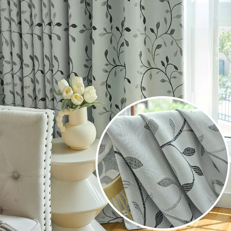 Ophelia Vine Motif Light Blocking Custom Window Curtain