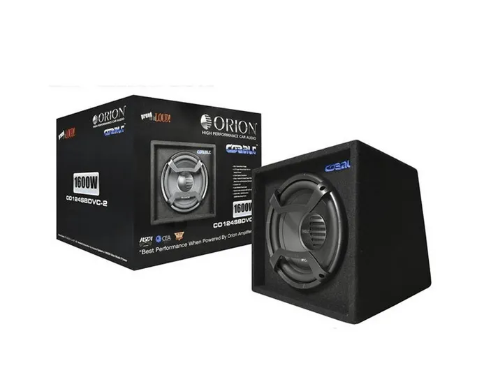 Orion Cobalt Single Subwoofer Enclosure Single Woofer DVC 2 OHM 12" Loaded Enclosure