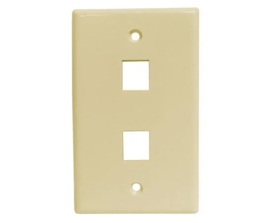 Oversized Keystone Wall Plate - Up to 6-Ports, Available in 2 Colors
