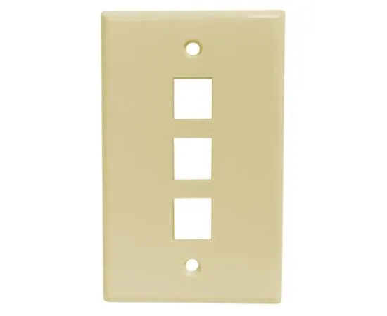 Oversized Keystone Wall Plate - Up to 6-Ports, Available in 2 Colors