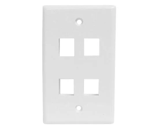 Oversized Keystone Wall Plate - Up to 6-Ports, Available in 2 Colors