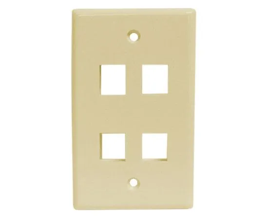 Oversized Keystone Wall Plate - Up to 6-Ports, Available in 2 Colors