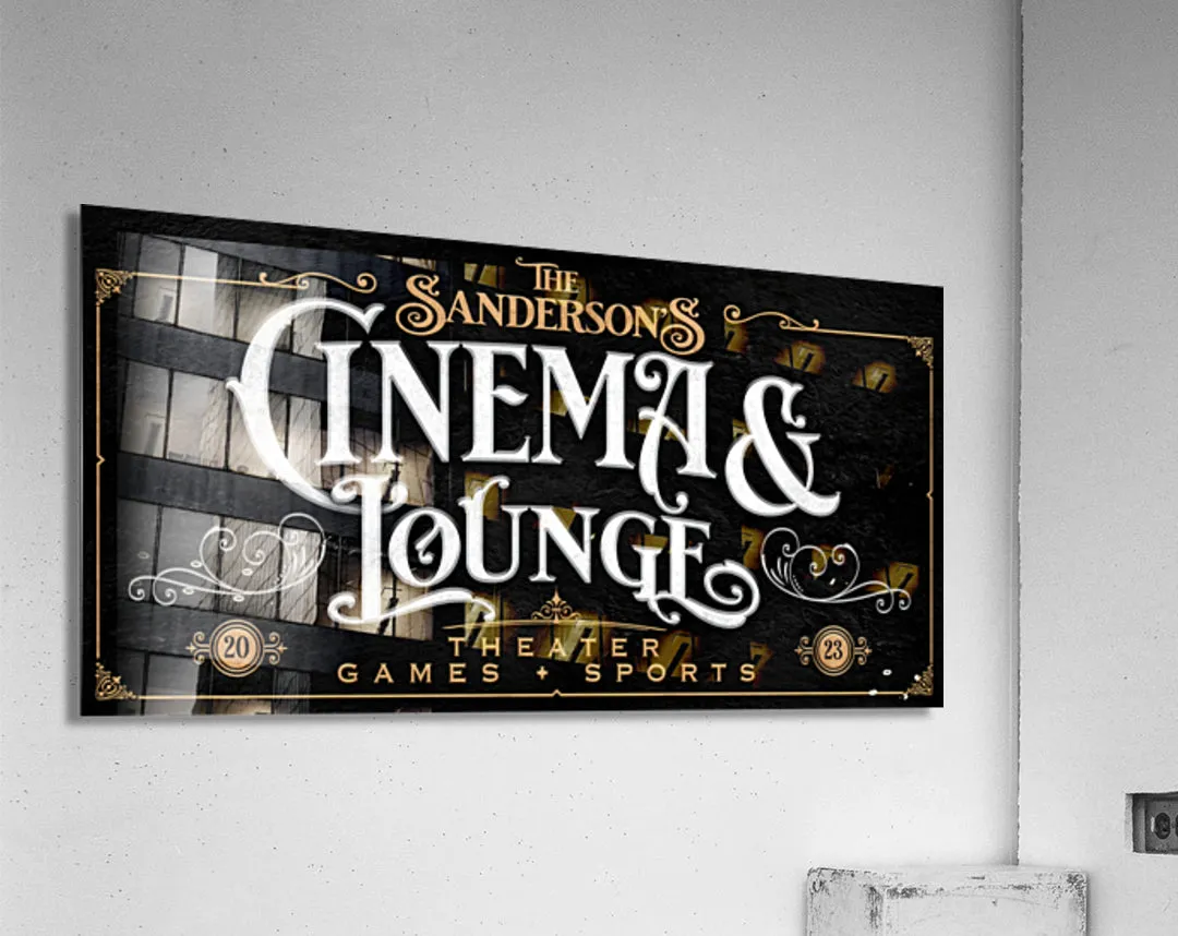 Personalized Home Cinema & Lounge Sign