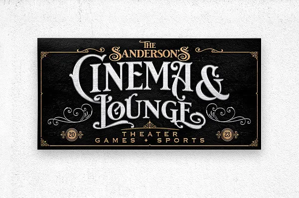 Personalized Home Cinema & Lounge Sign