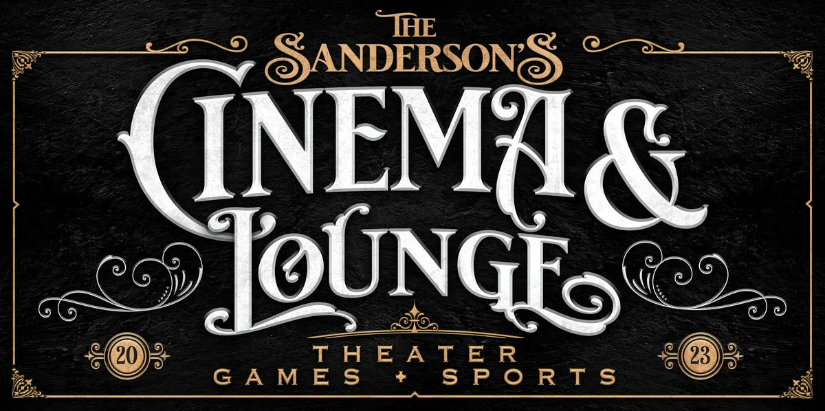 Personalized Home Cinema & Lounge Sign