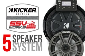 POLARIS RZR XP 1000 COMPLETE KICKER 5 SPEAKER PLUG-AND-PLAY SYSTEM
