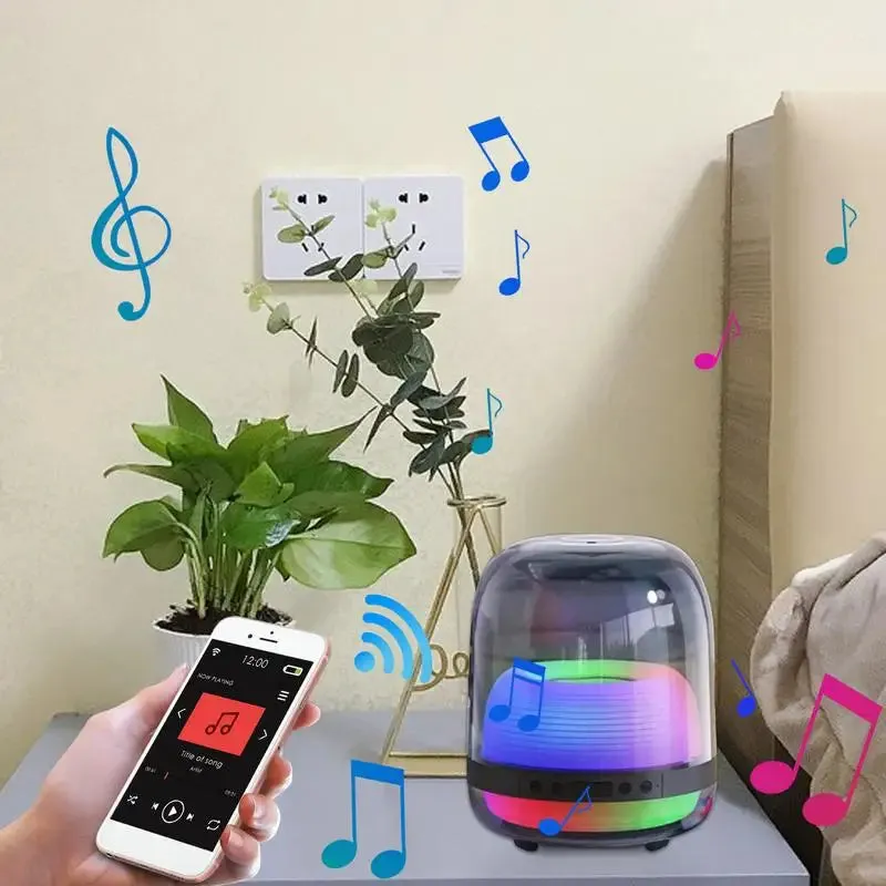 Portable Subwoofer Speaker Loudspeaker Music Player Wireless Speaker With Led Light Clear Sound Subwoofer Speaker Music Player